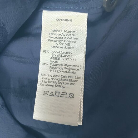 Madewell Boxy Short-Sleeve Shirt in Jacquard Men Size XS Warm Midnight Blue NWT - Picture 10 of 16